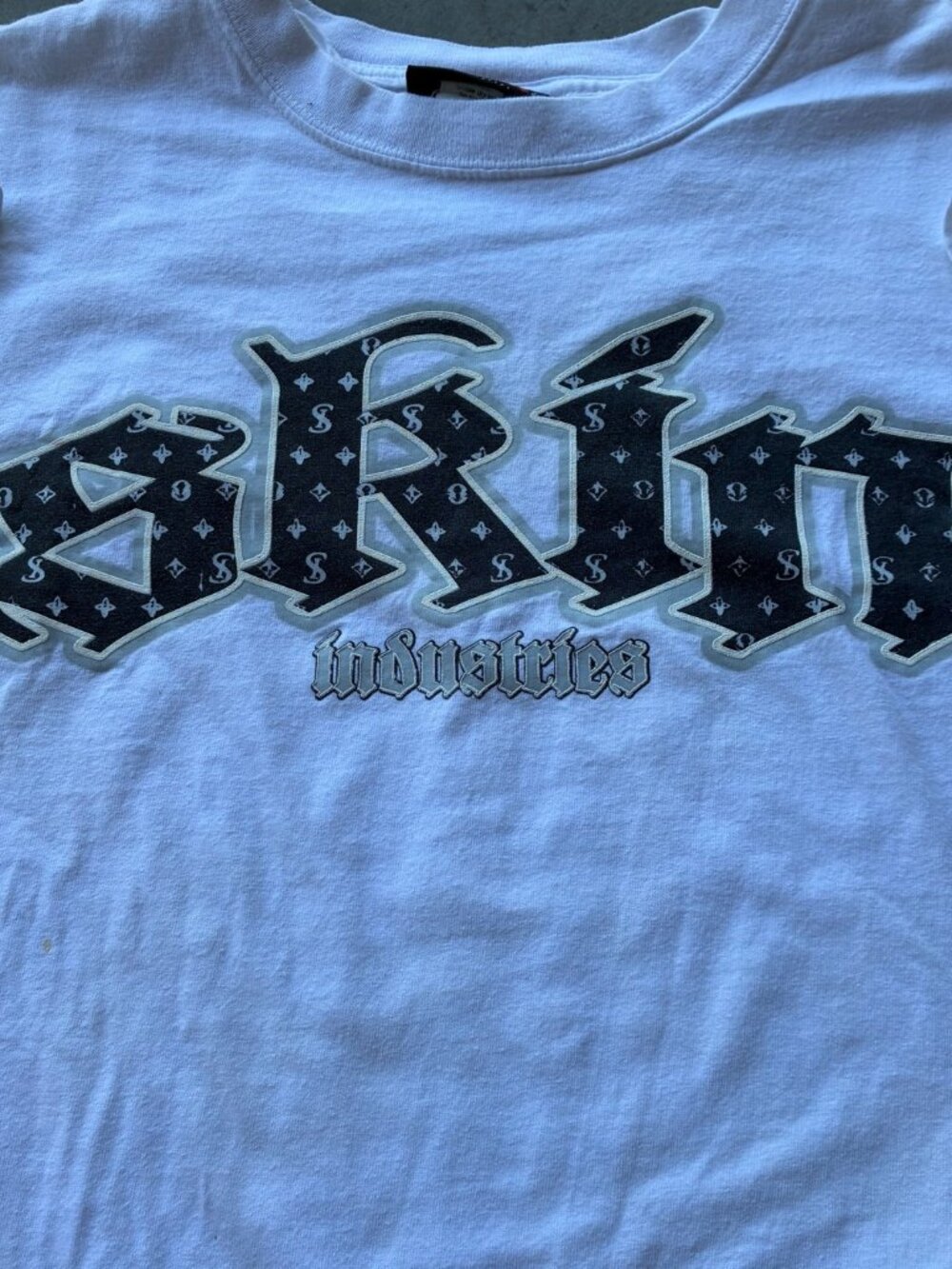 Skin Industries Gothic Bandana Print Graphic Tee White